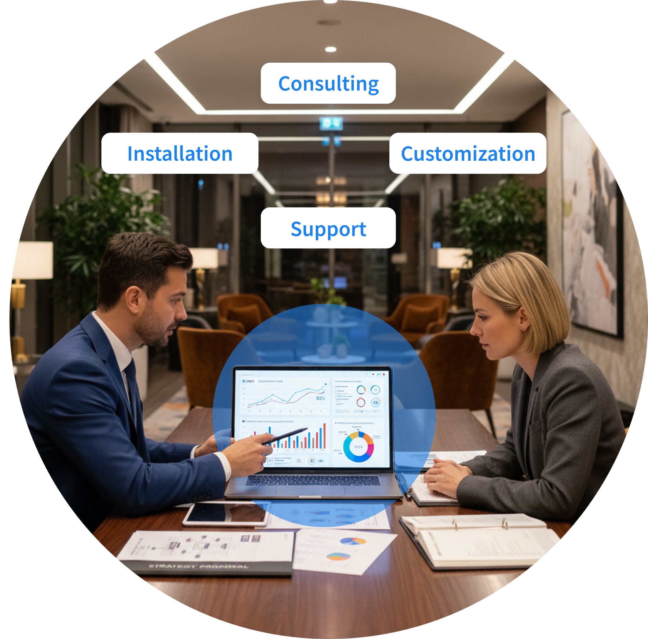 Hospitality technology consulting and support services.